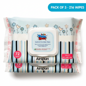 Hello Bum Bum Gentle & Pure Baby Wipes – 72 Wipes (Pack of 3, 216 Wipes)